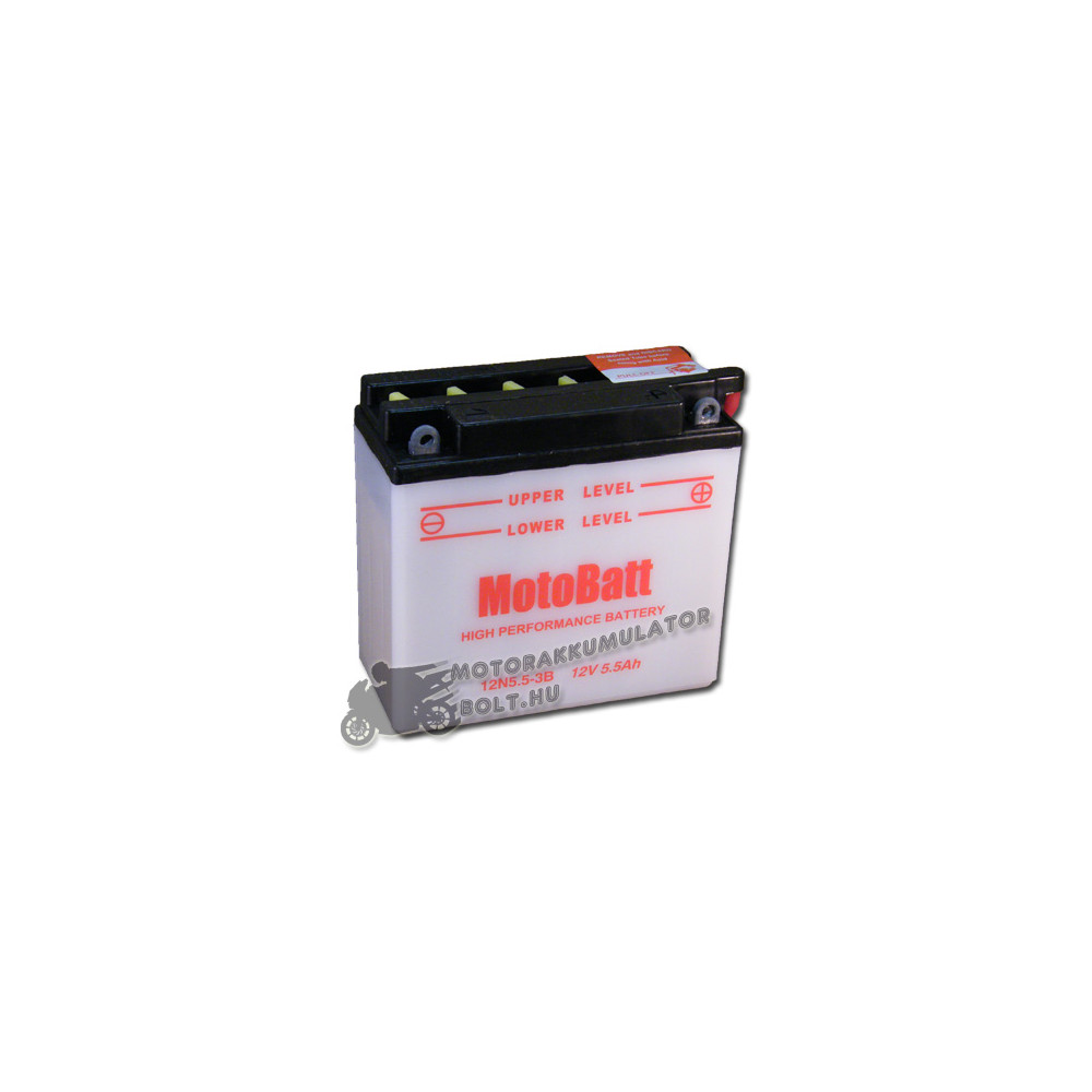 MotoBatt 12N5,5-3B 12V 5,5Ah Motor akkumulátor sav nélkül MotoBatt 12N5,5-3B 12V 5,5Ah Motor akkumulátor sav nélkül