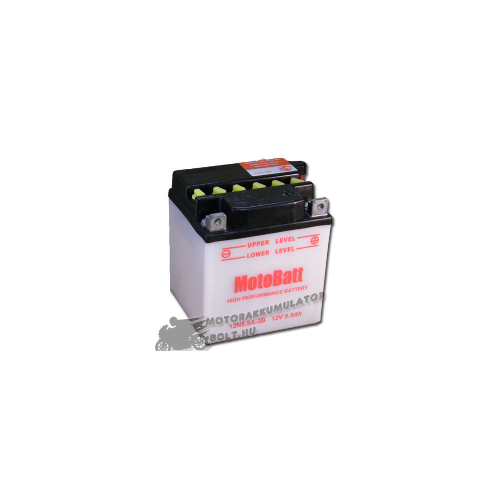 MotoBatt 12N5,5A-3B 12V 5,5Ah Motor akkumulátor sav nélkül MotoBatt 12N5,5A-3B 12V 5,5Ah Motor akkumulátor sav nélkül