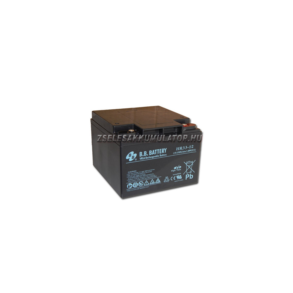 BB Battery 12V 33Ah Zselés akkumulátor HR33-12