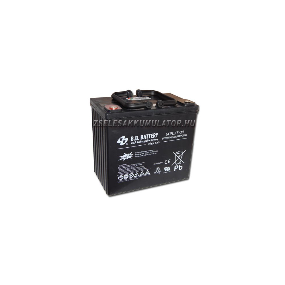 BB Battery 12V 55Ah Zselés akkumulátor HRL55-12