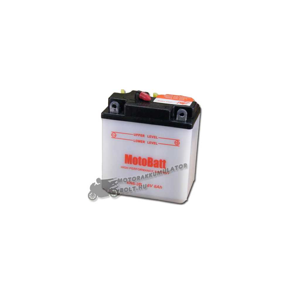 MotoBatt 6N6-3B 6V 6Ah Motor akkumulátor sav nélkül MotoBatt 6N6-3B 6V 6Ah Motor akkumulátor sav nélkül