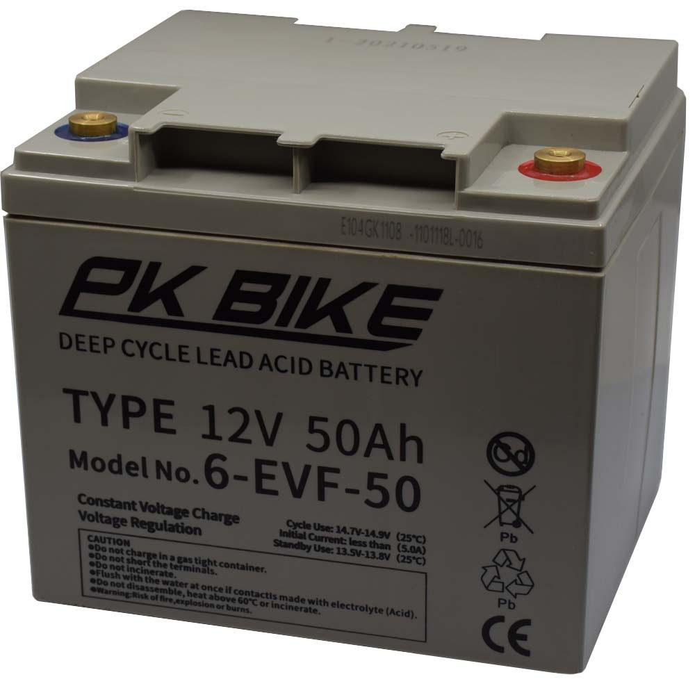 PK Bike 6-EVF-50 12V 50Ah Ciklikus Zselés akkumulátor PK Bike 6-EVF-50 12V 50Ah Ciklikus Zselés akkumulátor