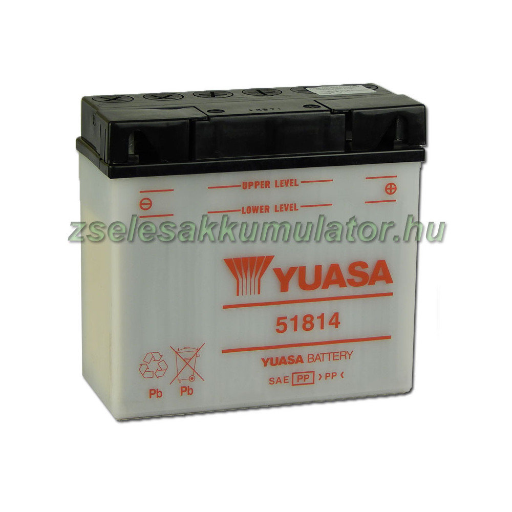 Yuasa 51814 12V 19Ah Motor akkumulátor sav nélkül