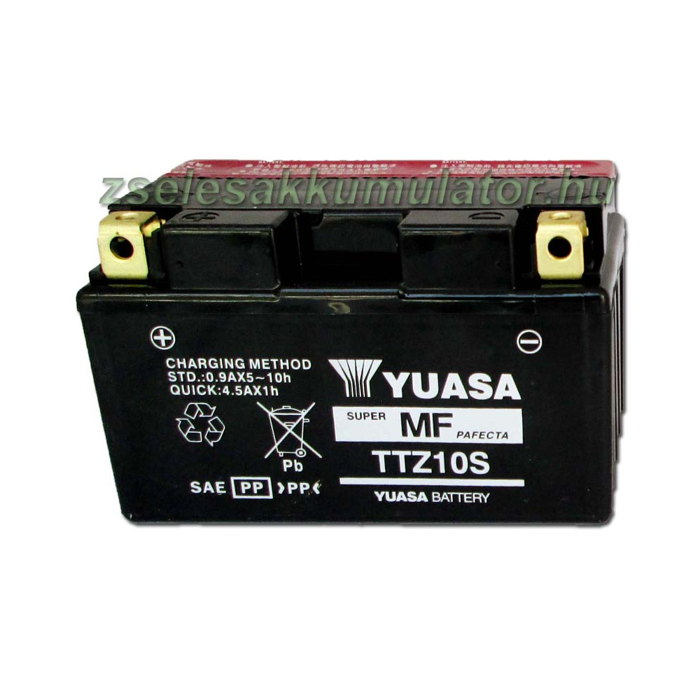 Yuasa TTZ10S-BS 12V 8,6Ah gondozásmentes AGM (zselés) motor akkumulátor