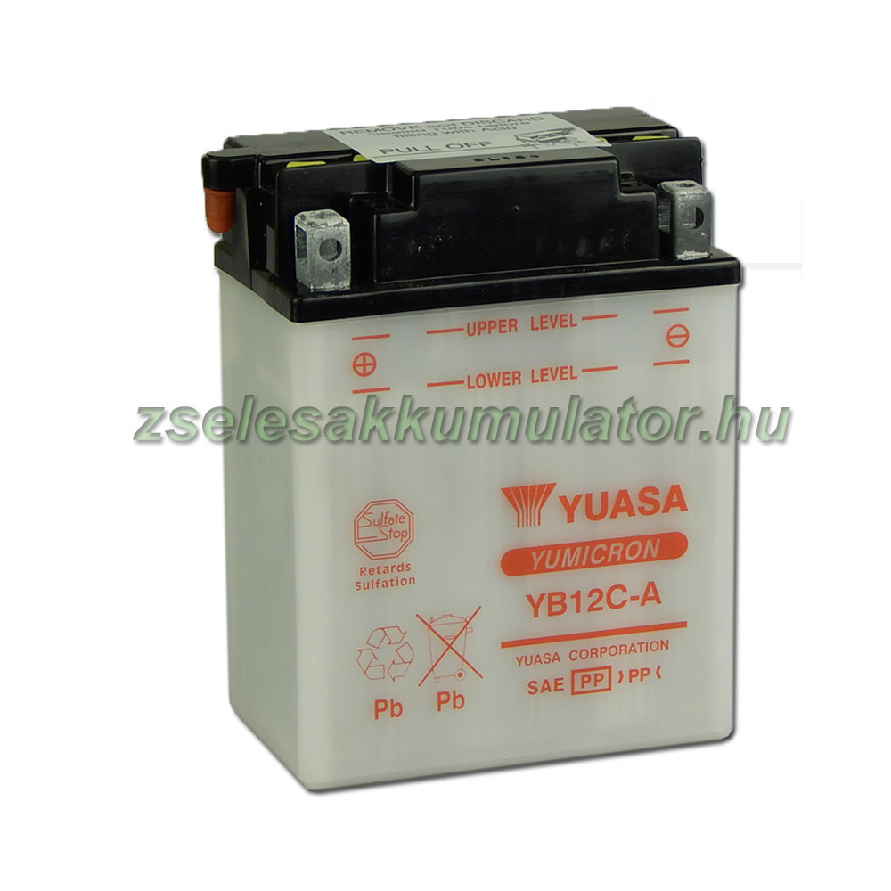 Yuasa YB12C-A 12V 12Ah Motor akkumulátor sav nélkül