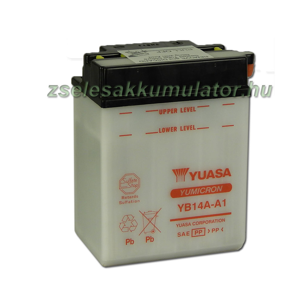 Yuasa YB14A-A1 12V 14Ah Motor akkumulátor sav nélkül