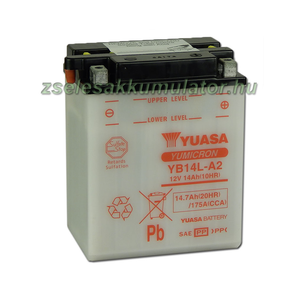 Yuasa YB14L-A2 12V 14Ah Motor akkumulátor sav nélkül