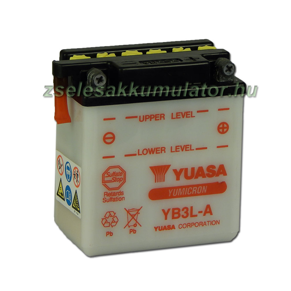 Yuasa YB3L-A 12V 3Ah Motor akkumulátor sav nélkül