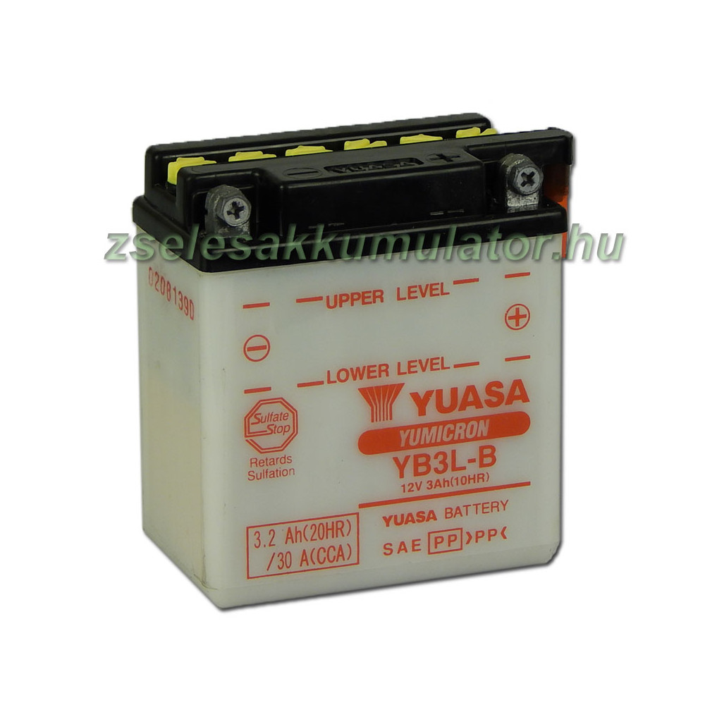 Yuasa YB3L-B 12V 3Ah Motor akkumulátor sav nélkül