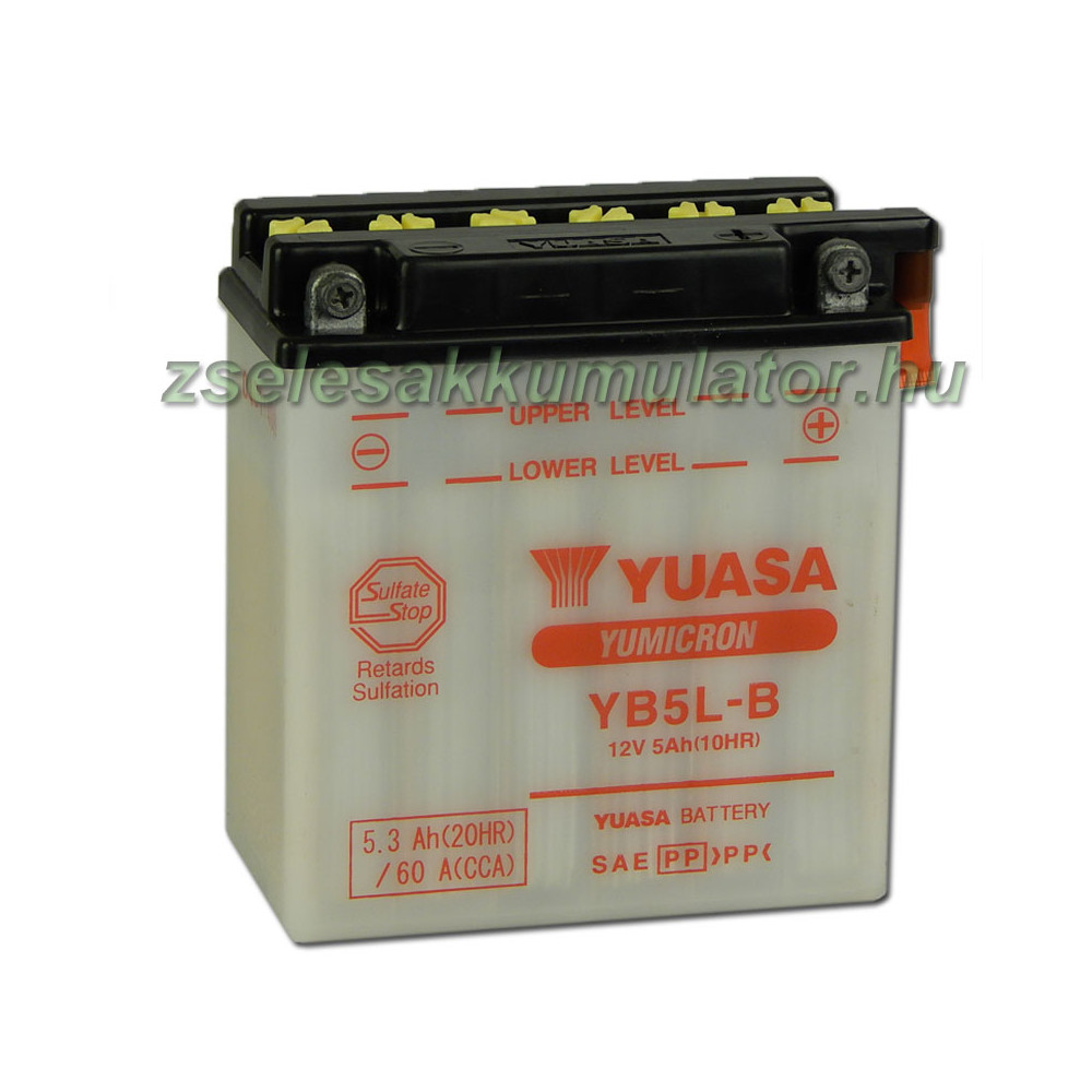 Yuasa YB5L-B 12V 5Ah Motor akkumulátor sav nélkül Yuasa YB5L-B 12V 5Ah Motor akkumulátor sav nélkül