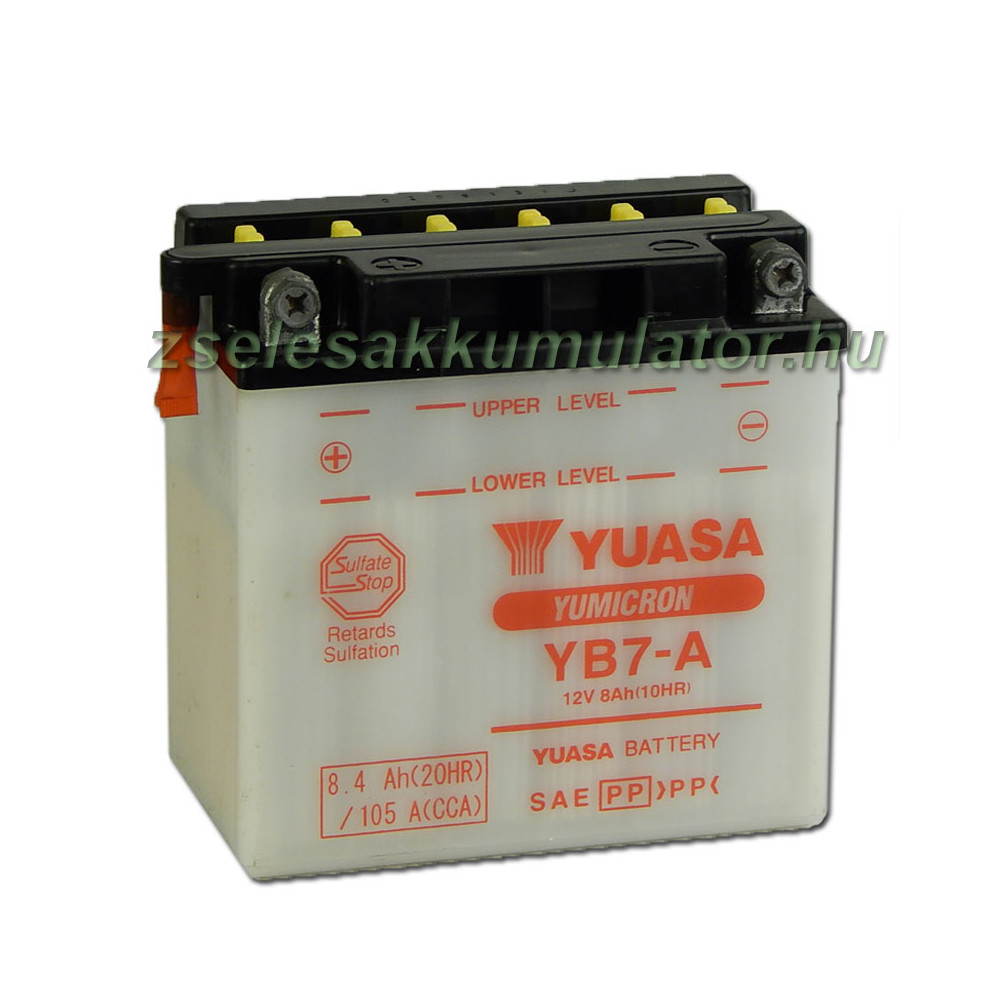 Yuasa YB7-A 12V 8Ah Motor akkumulátor sav nélkül
