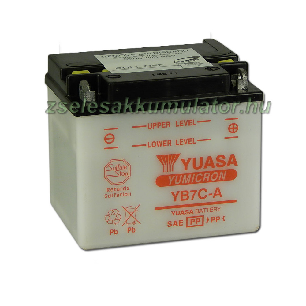 Yuasa YB7-CA 12V 8Ah Motor akkumulátor sav nélkül Yuasa YB7-CA 12V 8Ah Motor akkumulátor sav nélkül