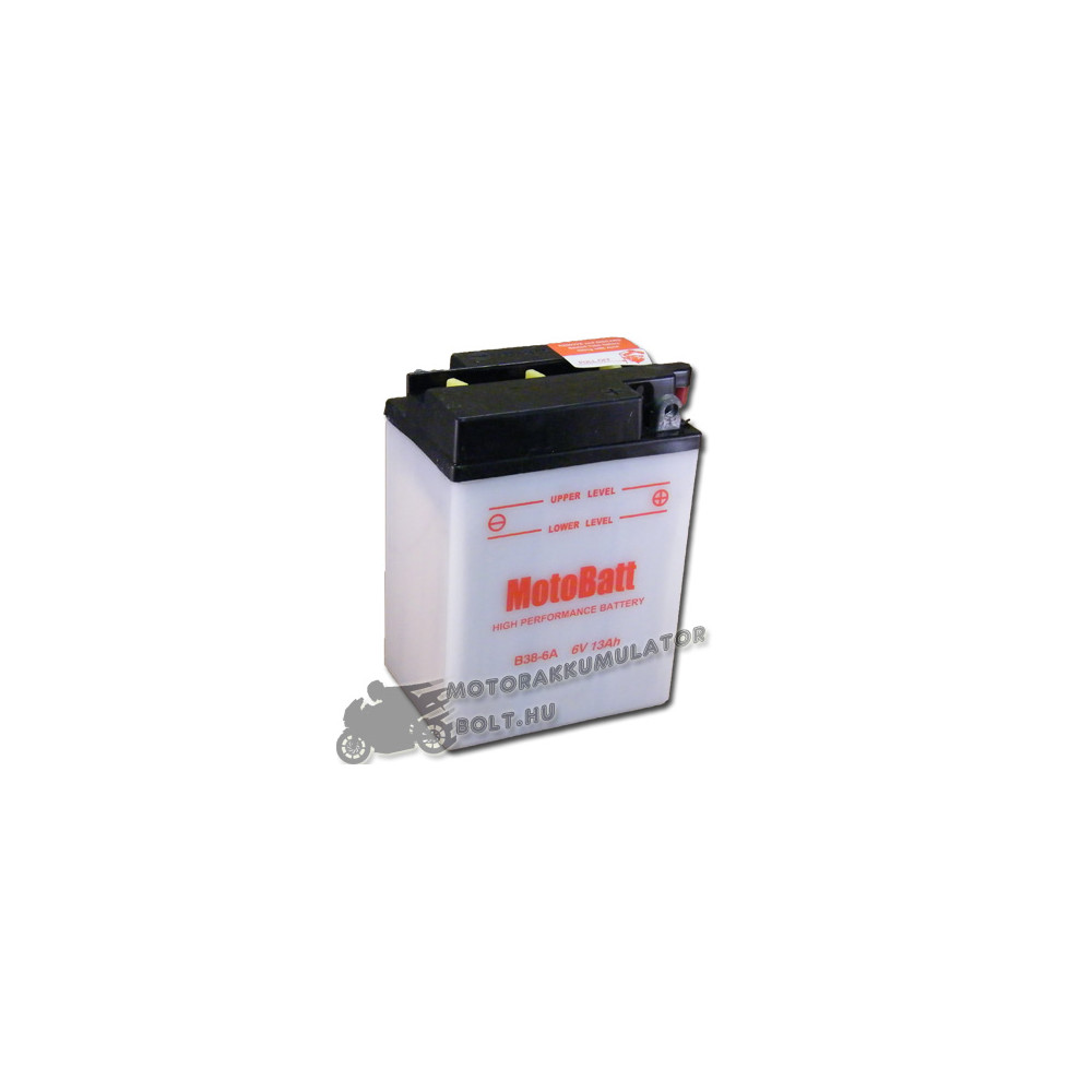 MotoBatt B38-6A 6V 13Ah Motor akkumulátor sav nélkül MotoBatt B38-6A 6V 13Ah Motor akkumulátor sav nélkül