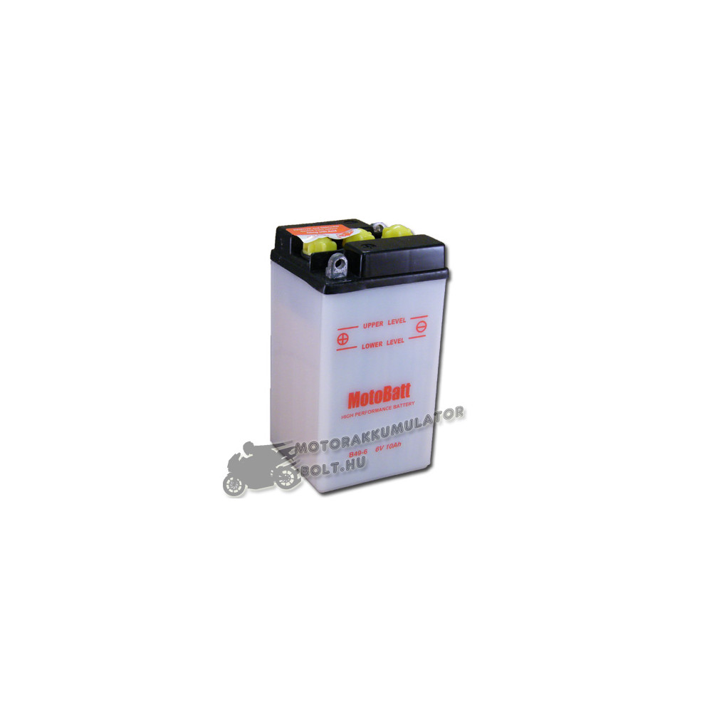 MotoBatt B49-6 6V 10Ah Motor akkumulátor sav nélkül MotoBatt B49-6 6V 10Ah Motor akkumulátor sav nélkül