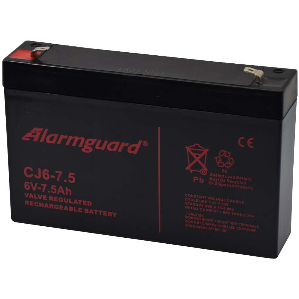 Alarmguard 6V 7,5Ah Zselés akkumulátor CJ 6-7,5 (6V 7Ah méretben)