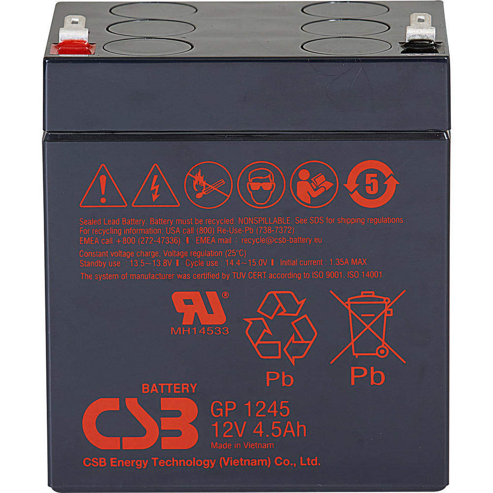 CSB 12V 4,5Ah Zselés Akkumulátor GP 1245 CSB 12V 4,5Ah Zselés Akkumulátor GP 1245