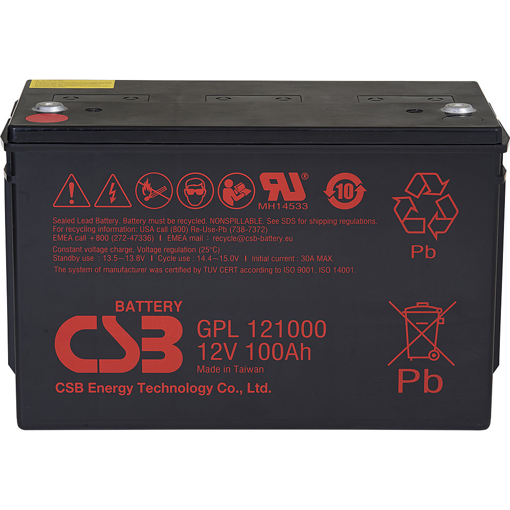 CSB 12V 100Ah Zselés Akkumulátor GPL 121000 CSB 12V 100Ah Zselés Akkumulátor GPL 121000