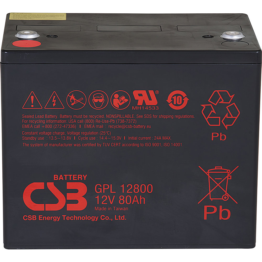 CSB GPL 12800 12V 80Ah Zselés akkumulátor