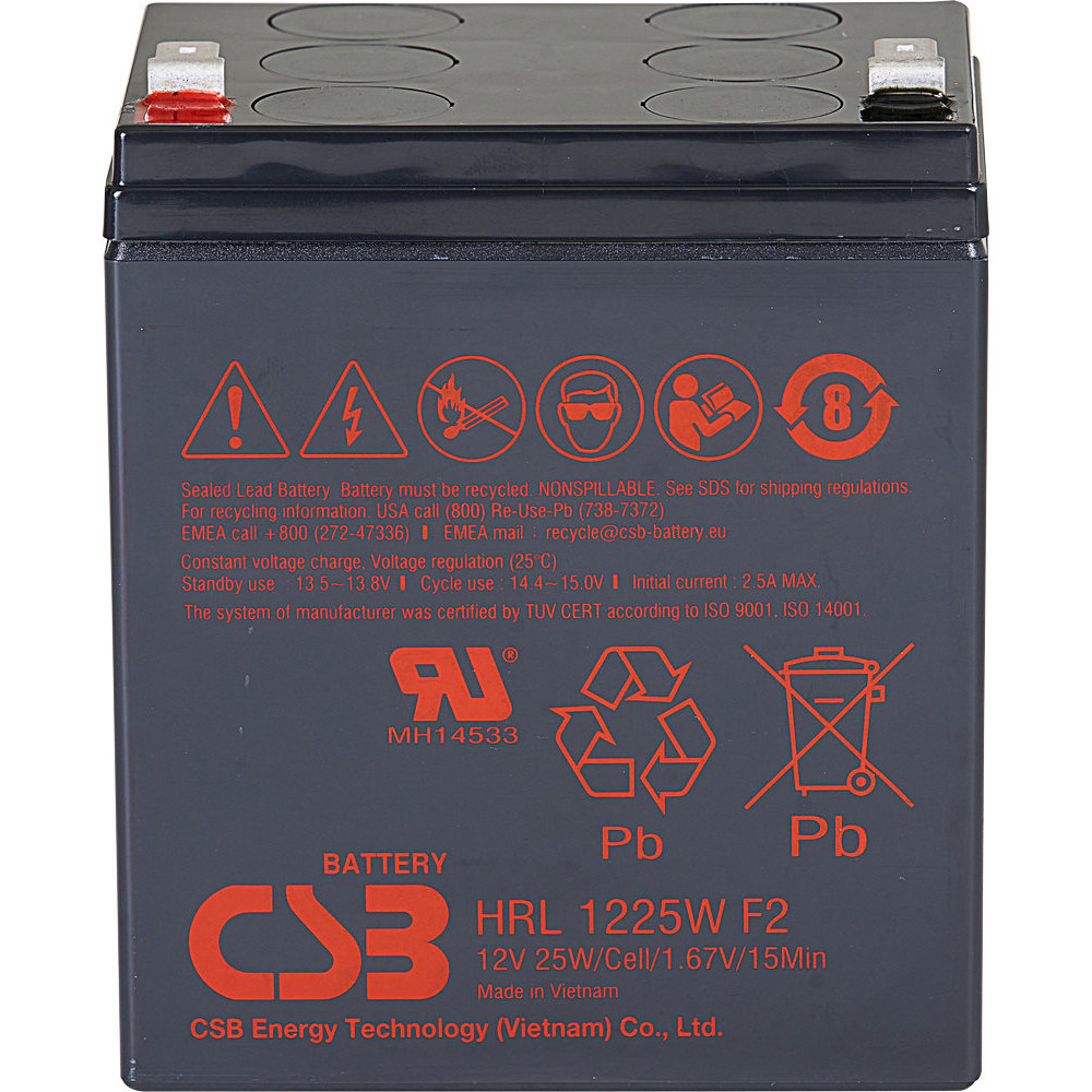 CSB 12V 5,9Ah Zselés Akkumulátor HR 1225W F2 CSB 12V 5,9Ah Zselés Akkumulátor HR 1225W F2