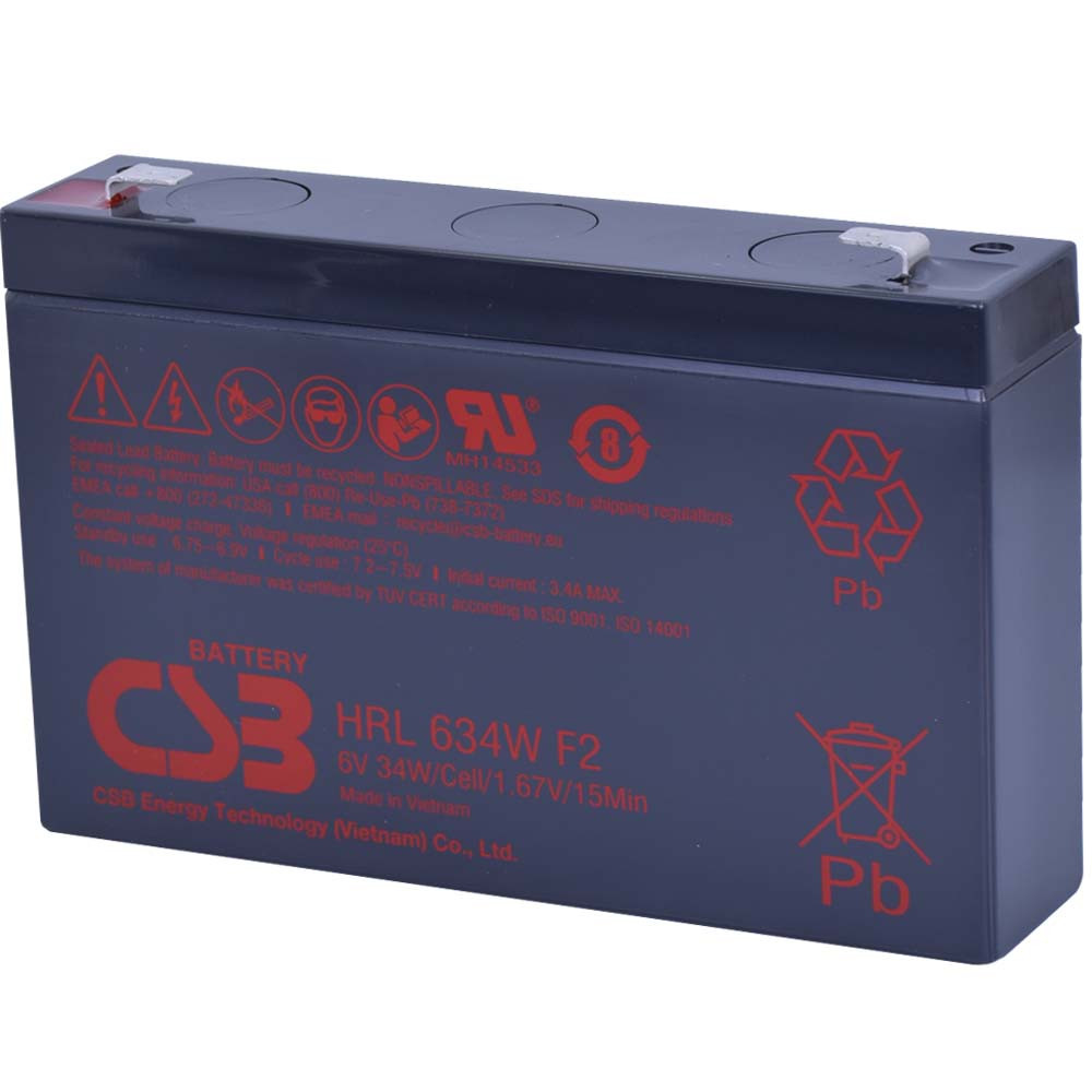 CSB 6V 9Ah Zselés Akkumulátor HRL 634WF2