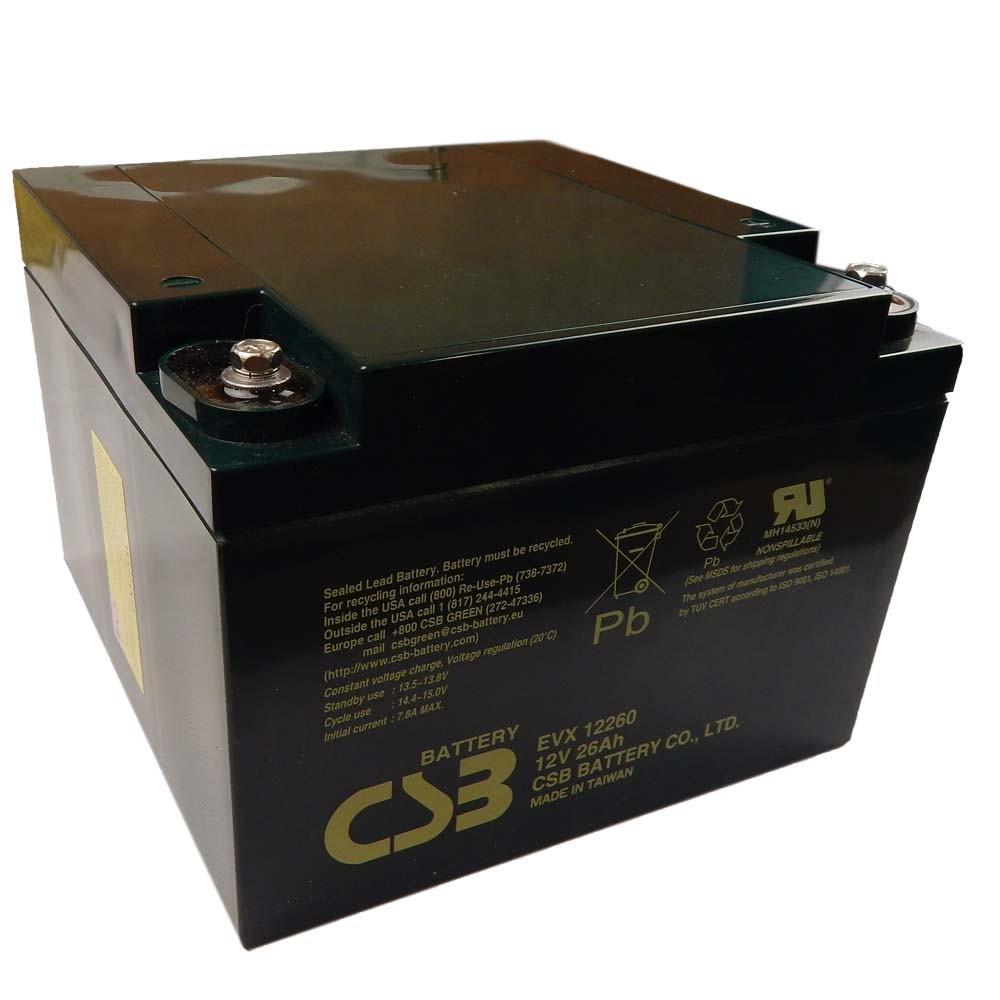 CSB 12V 26Ah Zselés Akkumulátor EVX 12260 CSB 12V 26Ah Zselés Akkumulátor EVX 12260
