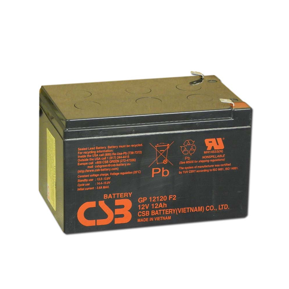 CSB 12V 12Ah Zselés Akkumulátor GP 12120 F2 CSB 12V 12Ah Zselés Akkumulátor GP 12120 F2