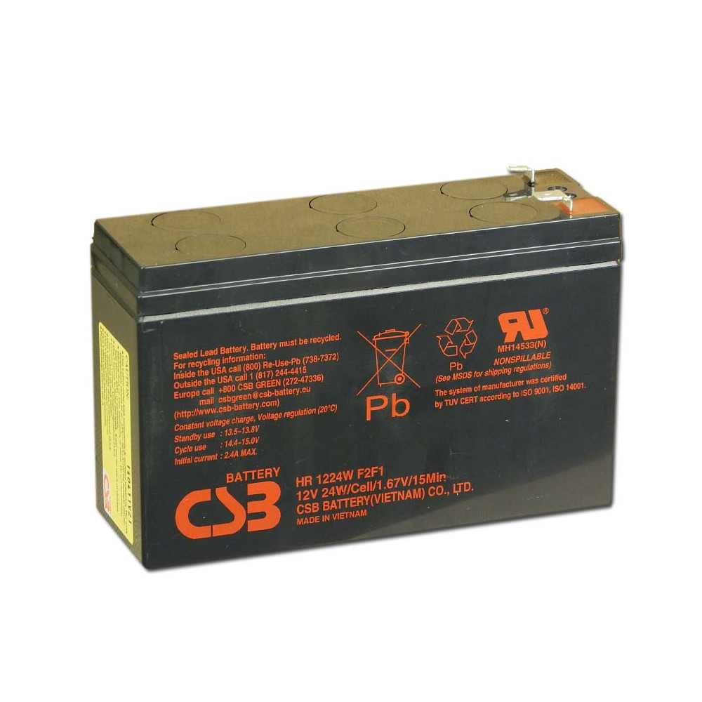 CSB 12V 6,4Ah Zselés Akkumulátor HR 1224W F2 F1 CSB 12V 6,4Ah Zselés Akkumulátor HR 1224W F2 F1