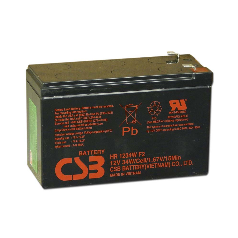 CSB 12V 9Ah Zselés Akkumulátor HR 1234W F2