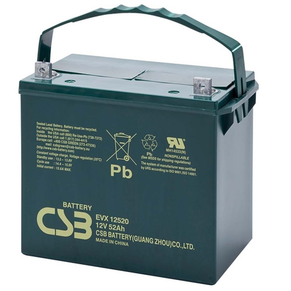 CSB 12V 52Ah Zselés Akkumulátor EVX12520 CSB 12V 52Ah Zselés Akkumulátor EVX12520