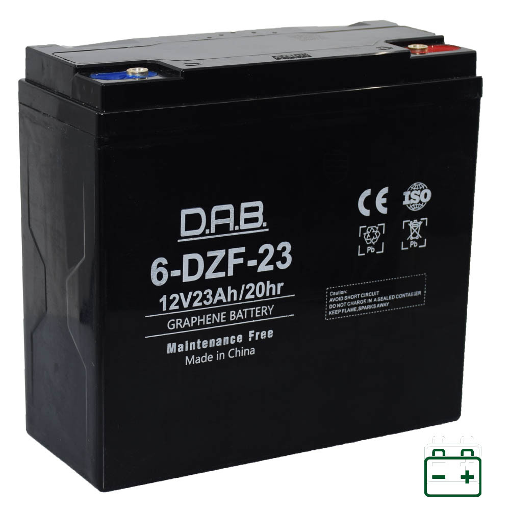 D.A.B. 6-DZF-23 12V 23Ah Ciklikus Grafén zselés akkumulátor elektromos kerékpárba