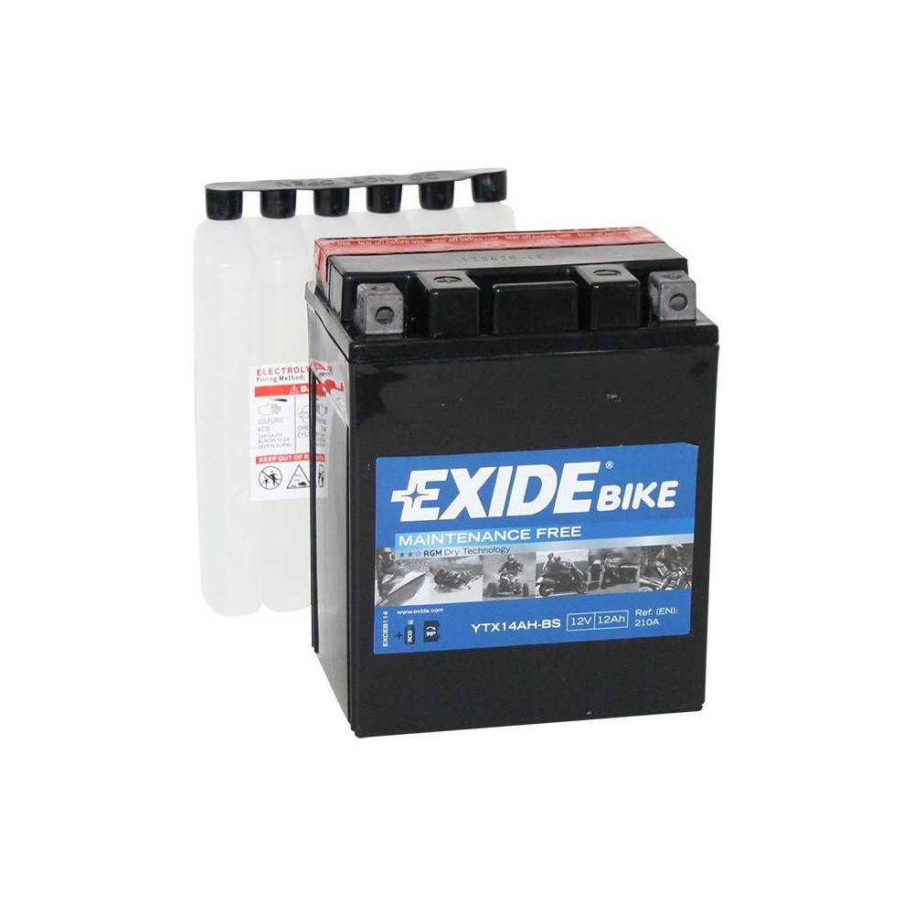 Exide ETX14AH-BS (YTX14AH-BS) 12V 12Ah gondozásmentes AGM (zselés) motor akkumulátor Exide ETX14AH-BS (YTX14AH-BS) 12V 12Ah gondozásmentes AGM (zselés) motor akkumulátor