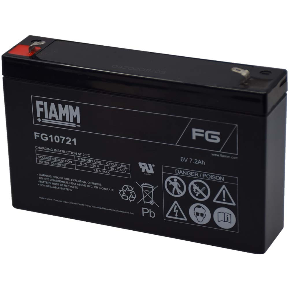 FIAMM 6V 7,2Ah Zselés akkumulátor FG10721 FIAMM 6V 7,2Ah Zselés akkumulátor FG10721