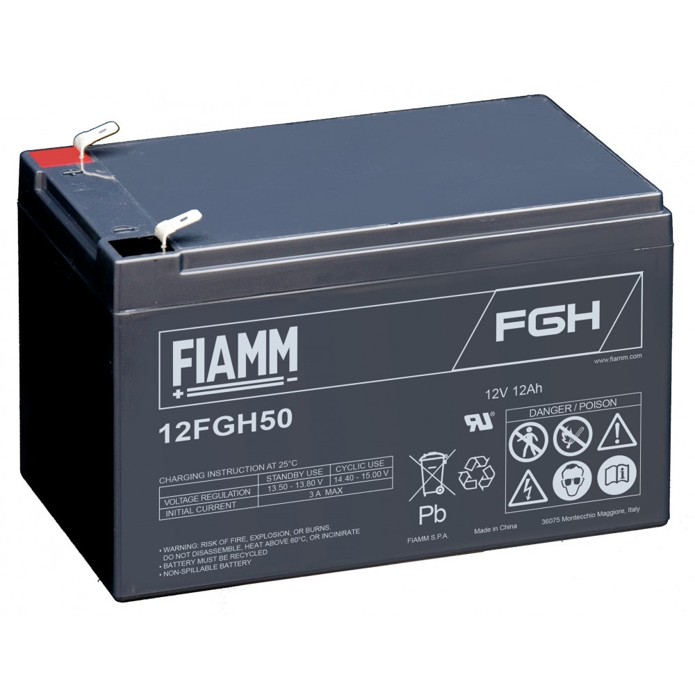 FIAMM 12V 12Ah Zselés akkumulátor 12FGH50 FIAMM 12V 12Ah Zselés akkumulátor 12FGH50
