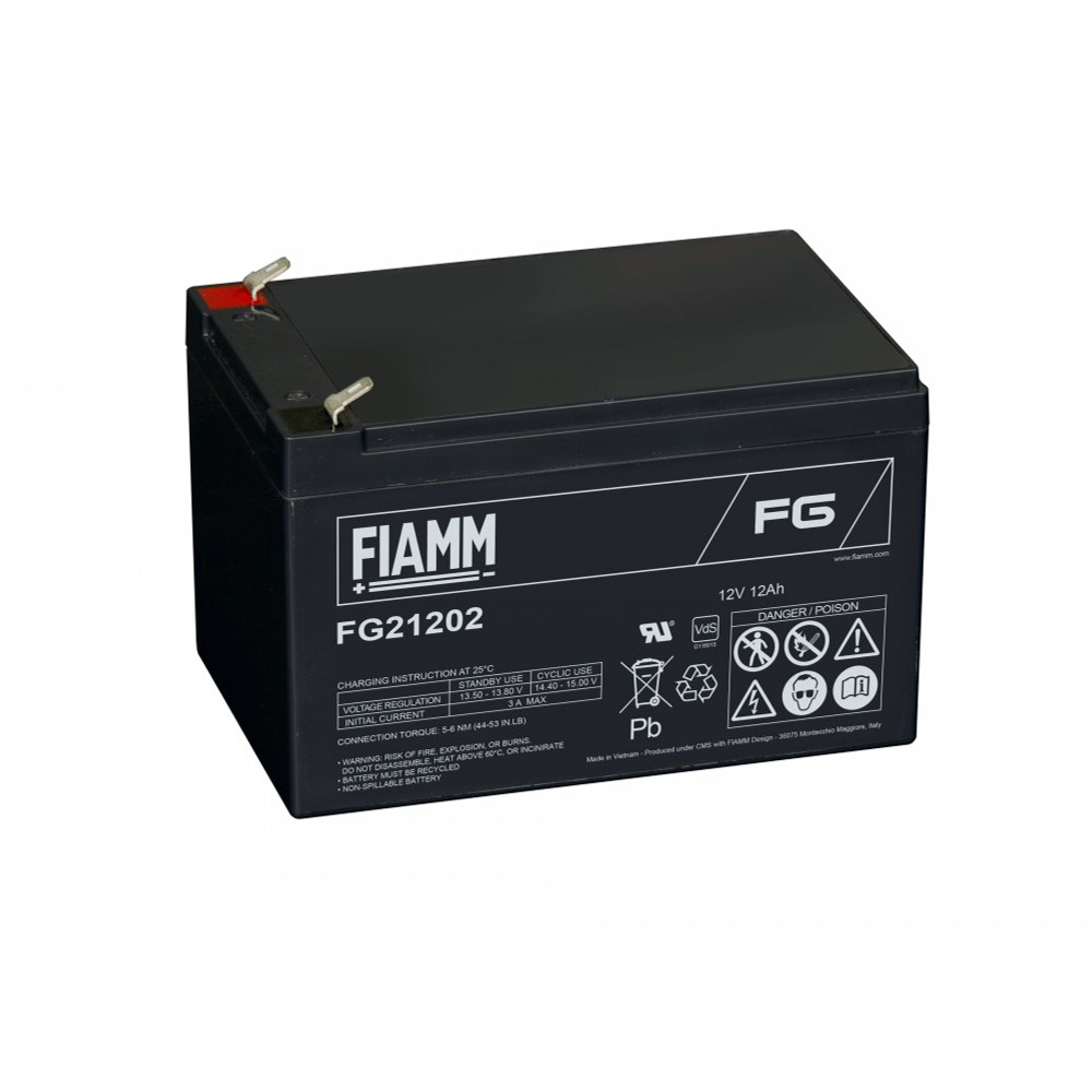 FIAMM 12V 12Ah Zselés akkumulátor FG21202 FIAMM 12V 12Ah Zselés akkumulátor FG21202