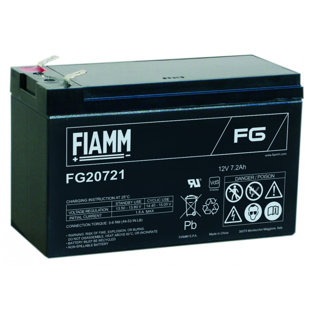 FIAMM 12V 7,2Ah Zselés akkumulátor FG20721