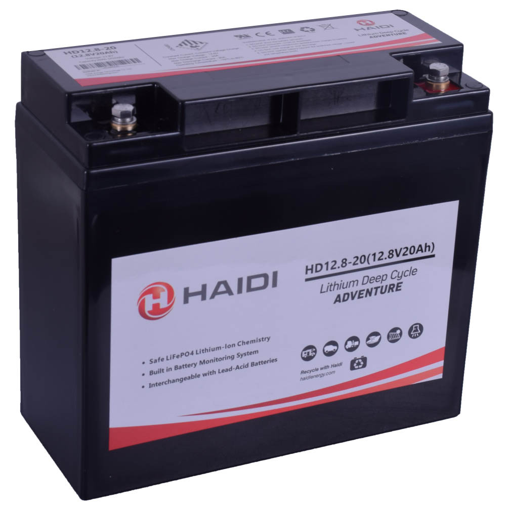Haidi HD12.8-20 12,8V 20Ah Lítium vas foszfát (LiFePo4) ciklikus akkumulátor