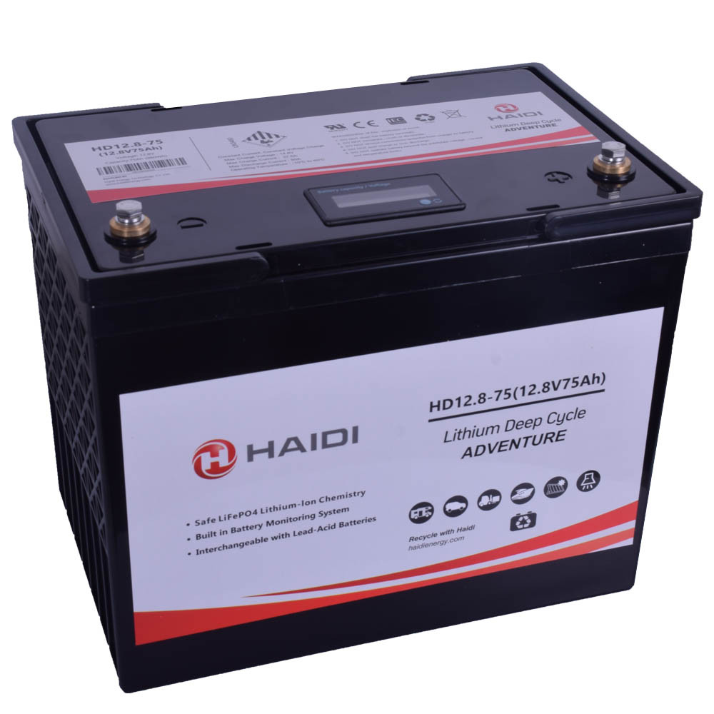 HAIDI HD12.8-75 12,8V 75Ah Lítium vas foszfát (LiFePo4) ciklikus akkumulátor