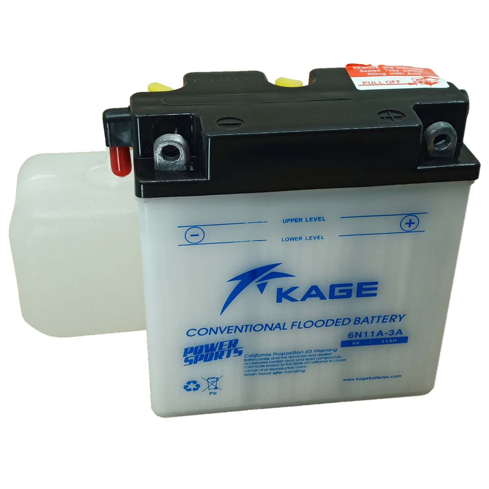 KAGE 6N11A-3A 6V 11Ah Motor akkumulátor sav nélkül KAGE 6N11A-3A 6V 11Ah Motor akkumulátor sav nélkül