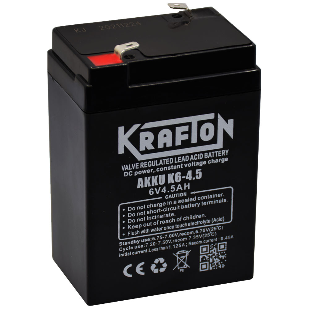 Krafton K6-4,5 6V 4,5Ah Zselés akkumulátor Krafton K6-4,5 6V 4,5Ah Zselés akkumulátor