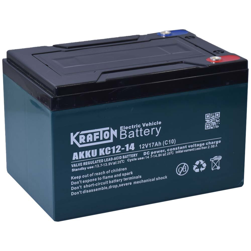 Krafton KC12-14 12V 17Ah Ciklikus zselés akkumulátor elektromos kerékpárba Krafton KC12-14 12V 17Ah Ciklikus zselés akkumulátor elektromos kerékpárba