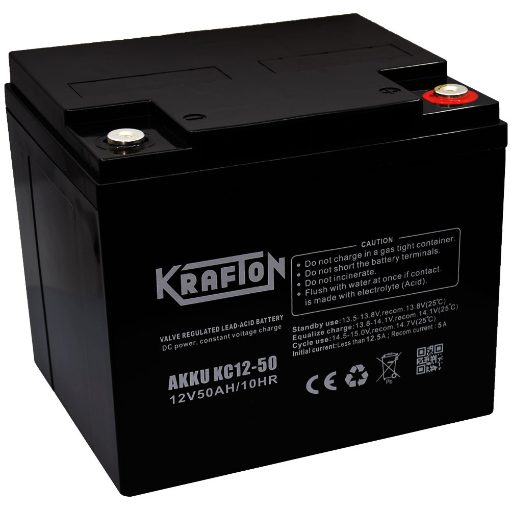 Krafton KC12-50 12V 50Ah Ciklikus Zselés akkumulátor Krafton KC12-50 12V 50Ah Ciklikus Zselés akkumulátor