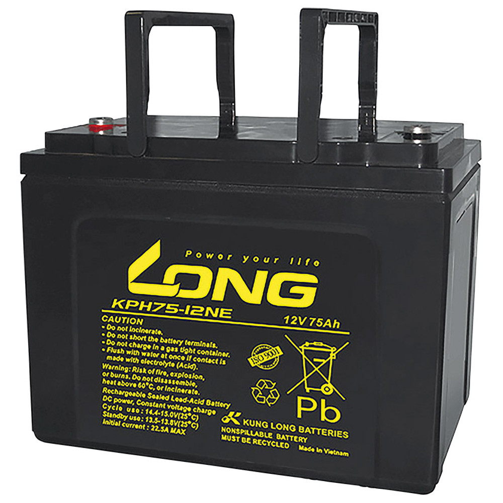 Long 12V 75Ah Ciklikus Zselés Akkumulátor KPH75-12NE