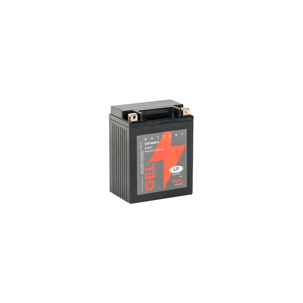 Landport GEL LTX14AH-3 ( YTX14AH-3, YB14L-A2, YB14L-B2) 12V 14Ah gondozásmentes GÉL (zselés) motor akkumulátor