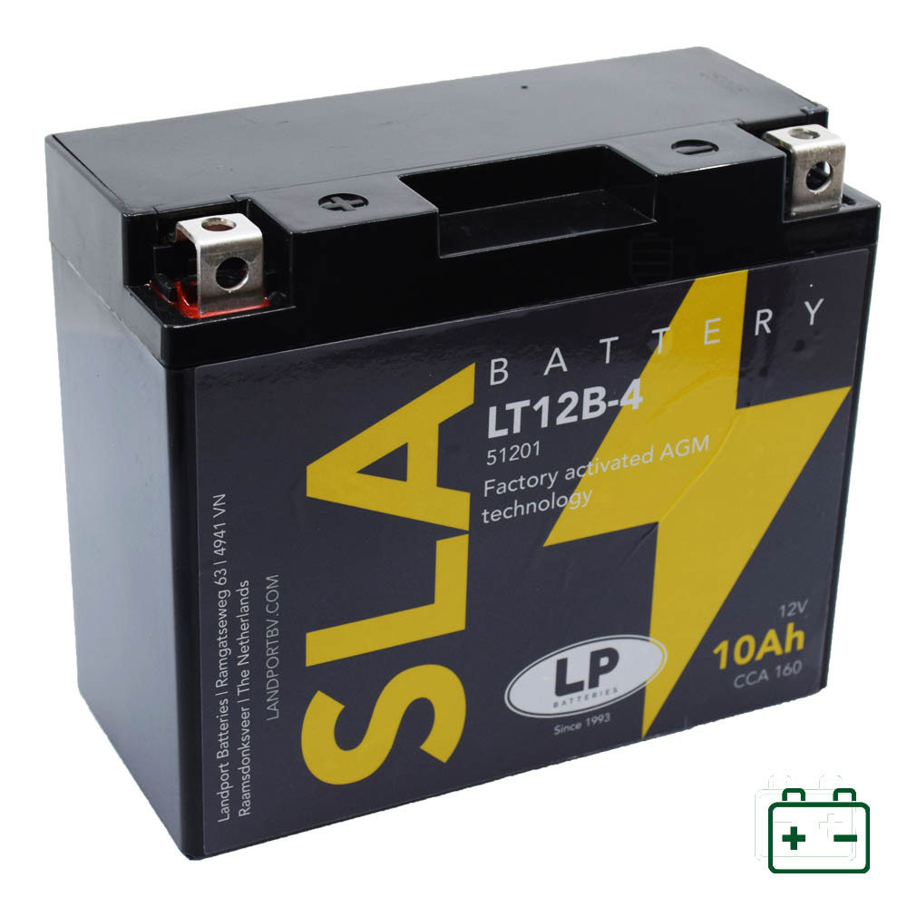 Landport LT12B-4 (YT12B-4) 12V 10Ah gondozásmentes AGM (zselés) motor akkumulátor Landport LT12B-4 (YT12B-4) 12V 10Ah gondozásmentes AGM (zselés) motor akkumulátor