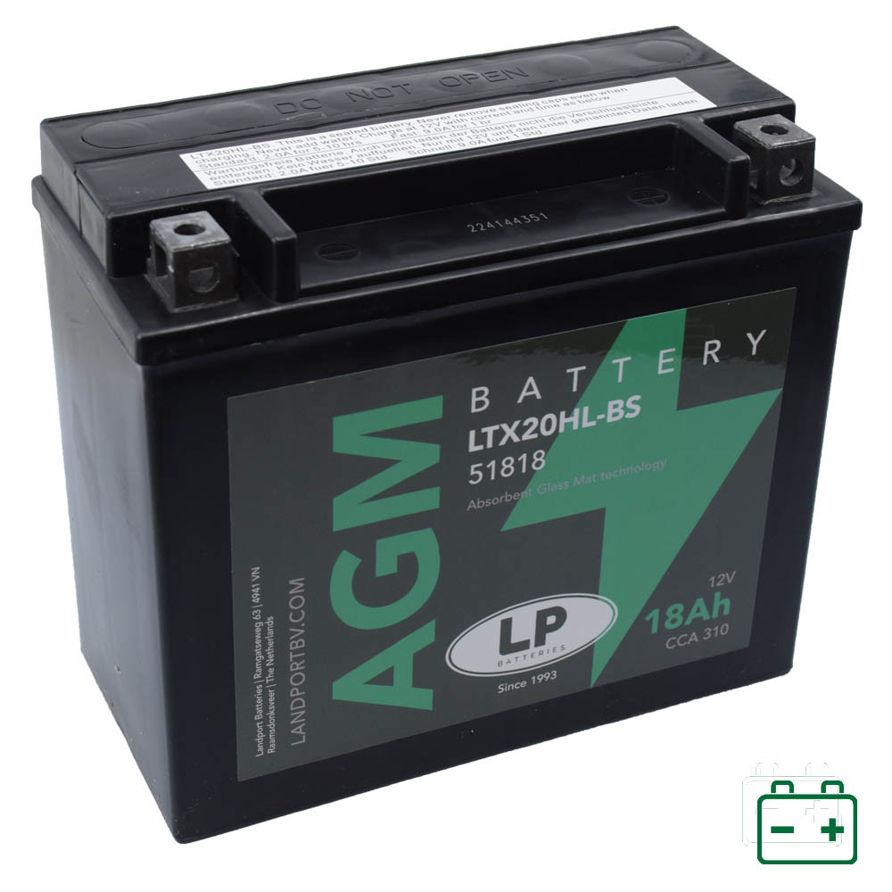 Landport LTX20HL-BS, YTX20HL-BS 12V 18Ah gondozásmentes AGM (zselés) motor akkumulátor Landport LTX20HL-BS, YTX20HL-BS 12V 18Ah gondozásmentes AGM (zselés) motor akkumulátor