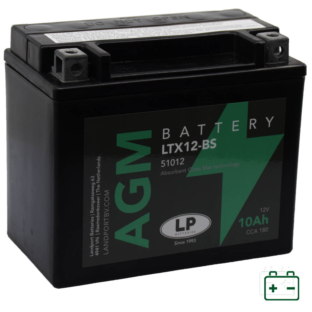 Landport LTX12-BS, YTX12-BS 12V 10Ah gondozásmentes AGM (zselés) motor akkumulátor Landport LTX12-BS, YTX12-BS 12V 10Ah gondozásmentes AGM (zselés) motor akkumulátor