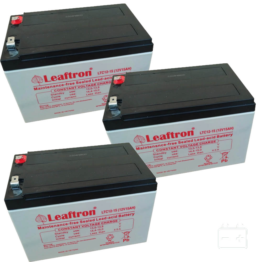 Leaftron 12V 15Ah LTC12-15 Ciklikus zselés akkumulátor elektromos kerékpárba-36V-os csomag ingyen szállítással