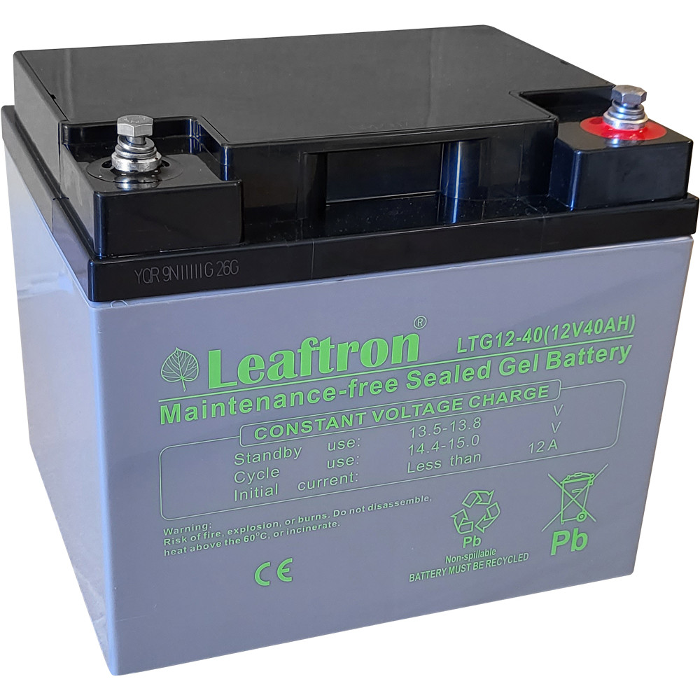 Leaftron 12V 40Ah Ciklikus GÉL akkumulátor LTG12-40 Leaftron 12V 40Ah Ciklikus GÉL akkumulátor LTG12-40