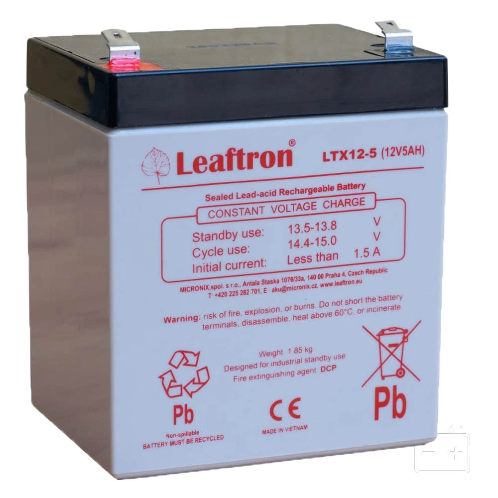 Leaftron 12V 5Ah Zselés akkumulátor LTX12-5 F2