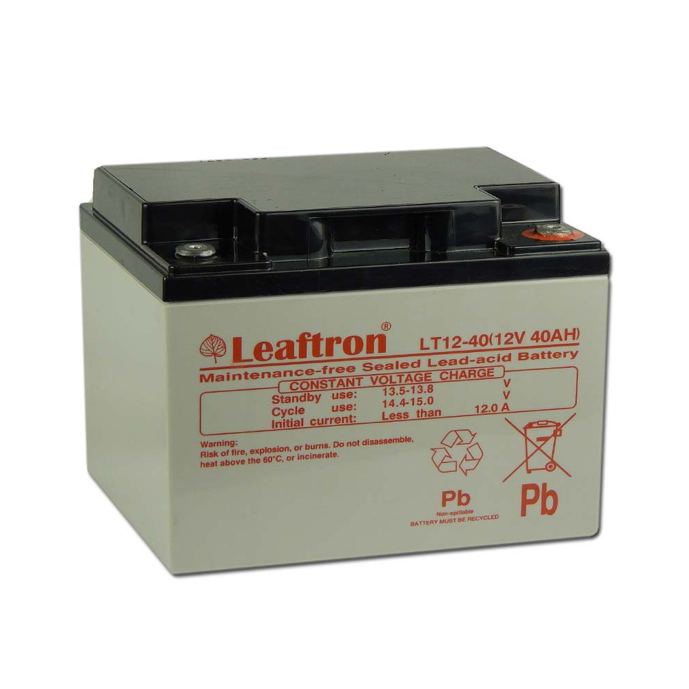 Leaftron 12V 40Ah Zselés akkumulátor LT12-40